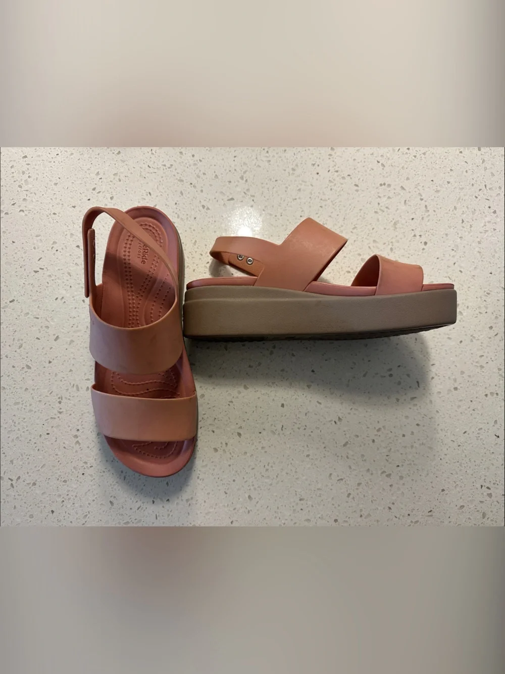 CROCS Platform Slingback Sandal - Rose Tan